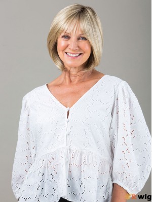 10 inch Short Straight Blonde Lace Wigs