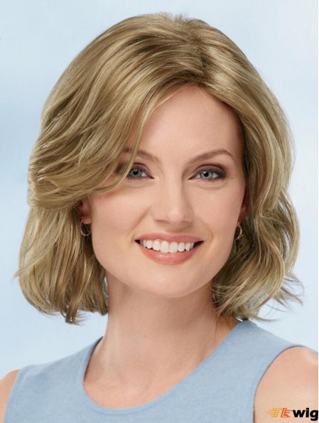 Blonde Synthetic Wavy Cheapest Medium Wigs