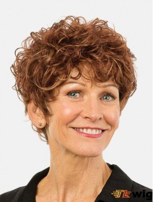 Curly 4 inch Monofilament Synthetic Blonde Cropped Gorgeous Lace Wigs