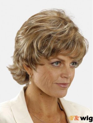 Short Monofilament Blonde 8 inch Synthetic Wigs