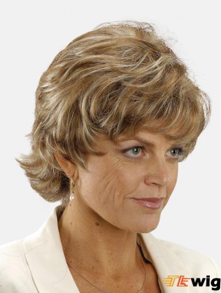 Short Monofilament Blonde 8 inch Synthetic Wigs