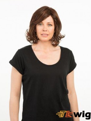 Straight Monofilament Synthetic Brown 12 inch Bobs Fashionable Medium Wigs