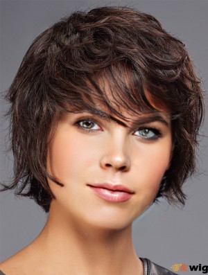 Wigs For Sale Brown Cropped Wavy Boycuts