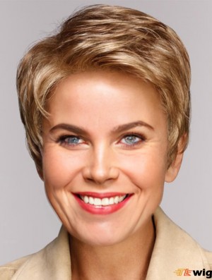 Buy Wigs Blonde Cropped Wavy Boycuts Wigs
