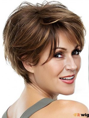 Blonde Boycuts Stylish Capless Synthetic Wigs