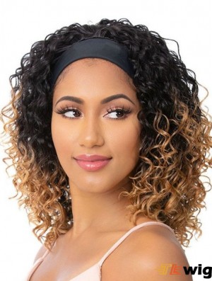 Headband Shoulder Length Curly Style Synthetic Wigs