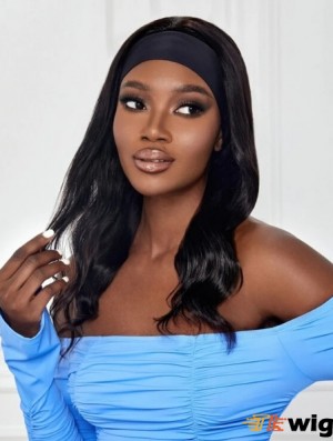 Natural Wavy Style Human Hair Wigs With Headband