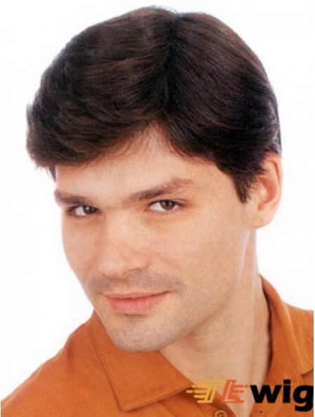Short Straight Men Modern Toupee