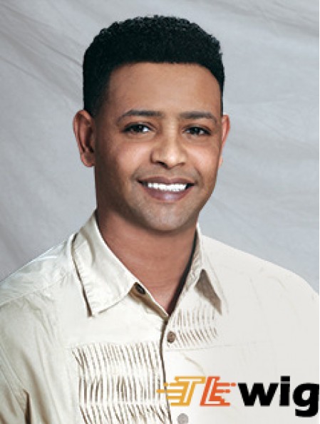 Short Straight Toupee For Older Men