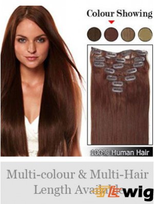 Hairstyles Auburn Straight Remy Human Hair Clip In Hair Extensions