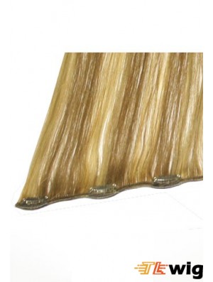No-Fuss Blonde Straight Remy Human Hair Clip In Hair Extensions