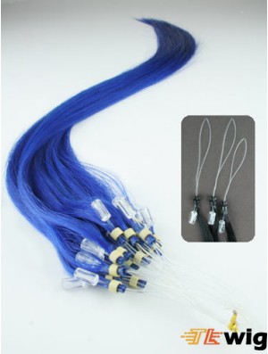 Affordable Black Straight Micro Loop Ring Hair Extensions
