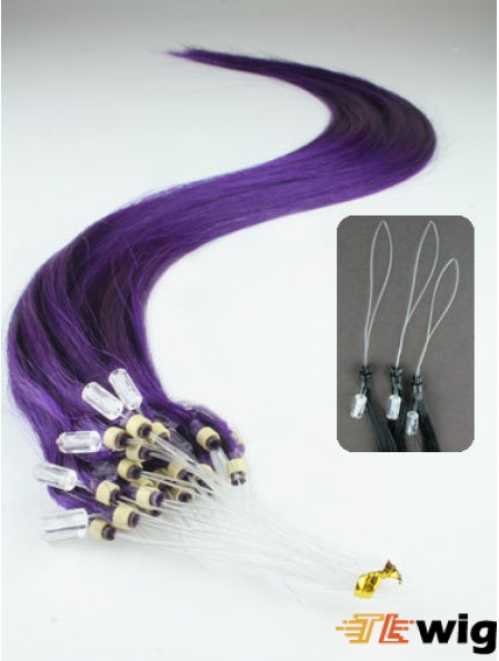Natural Black Straight Micro Loop Ring Hair Extensions