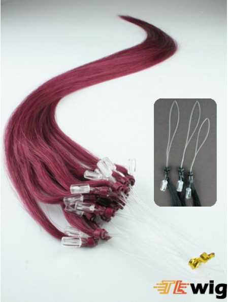 Suitable Red Straight Micro Loop Ring Hair Extensions