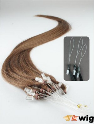 Style Brown Straight Micro Loop Ring Hair Extensions