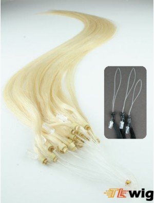 Perfect Blonde Straight Micro Loop Ring Hair Extensions