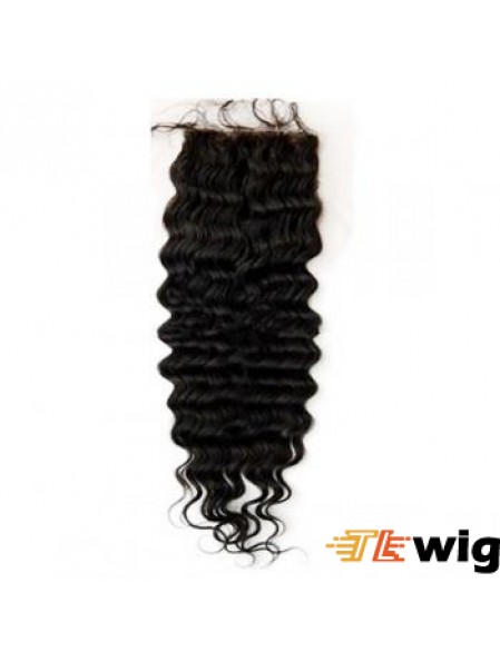 Sleek Black Long Wavy Lace Closures