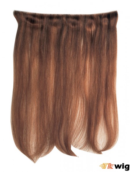 Straight Remy Human Hair Auburn Comfortable Weft Extensions