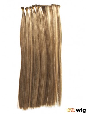 Straight Remy Human Hair Blonde Trendy Weft Extensions