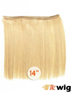 Straight Remy Human Hair Blonde Style Weft Extensions