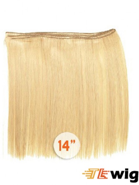 Straight Remy Human Hair Blonde Style Weft Extensions