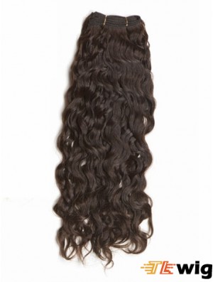 Curly Remy Human Hair Brown New Weft Extensions