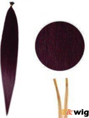 Red Straight Stick/I Tip Hair Extensions