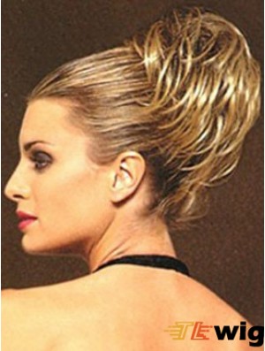 Clip On Hairpieces UK Straight Style Short Length Blonde Color