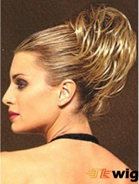 Clip On Hairpieces UK Straight Style Short Length Blonde Color