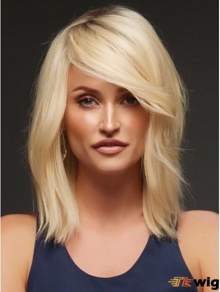 Blonde Layered Wavy 14 inch Buy Human Hair Wigs
