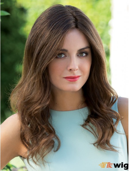 Long Wavy Layered Brown Soft 100% Hand-tied Wigs