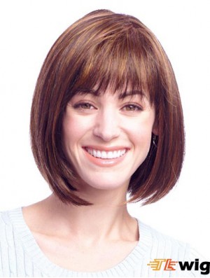 Human Hair Bob Wigs Mono Top Hair Style