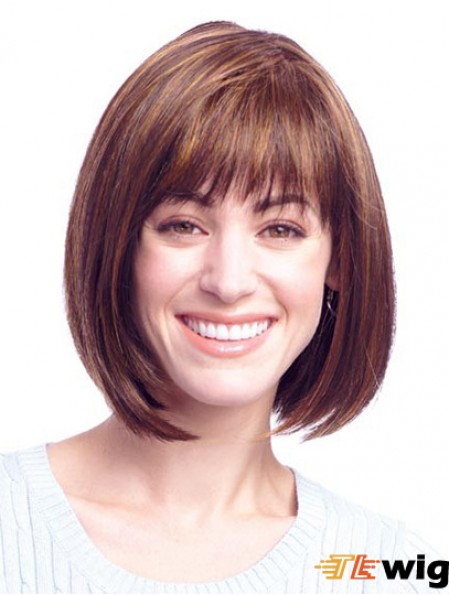 Human Hair Bob Wigs Mono Top Hair Style