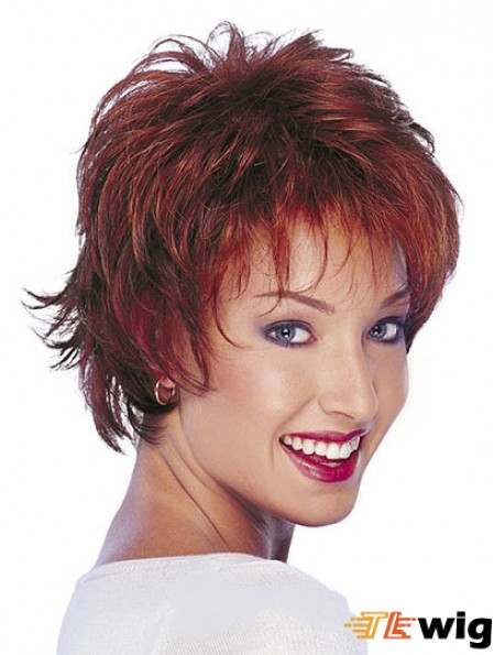 Human Hair Capless Short Wavy Wigs 10 Inch