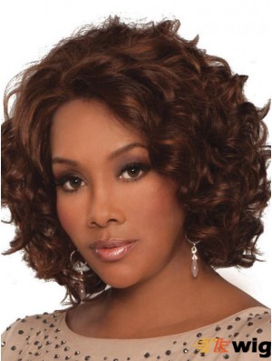 Indian Remy Lace Front Chin Length Curly Style African Styles