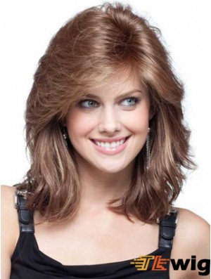 Shoulder Length Human Hair Lace Front Wigs