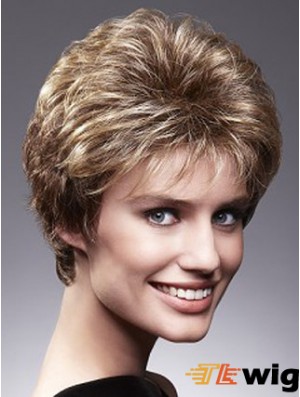 Beautiful Wavy Layered 4 inch Human Wigs