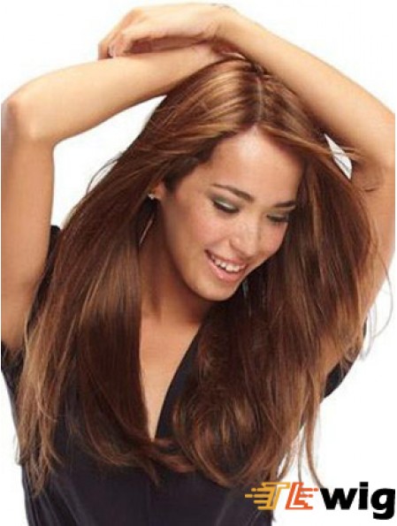 Human Hair Wigs Monofilament Cap Auburn Color 100% Hand Tied