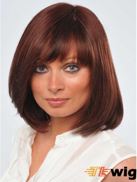 12 inch Fabulous Red Bobs Monofilament Wigs