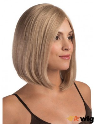 Lace Front Chin Length Straight Blonde Fashionable Bob Wigs