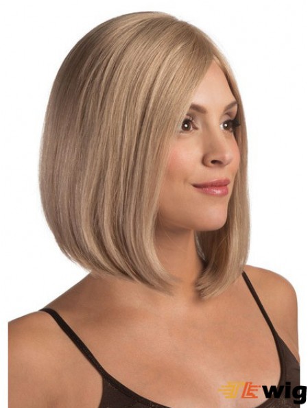 Lace Front Chin Length Straight Blonde Fashionable Bob Wigs