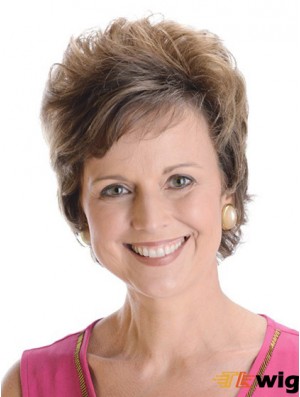 Short Wavy 100% Hand-tied Wigs For Sale UK