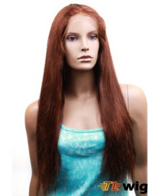 Yaki Straight Human Hair With Monofilament Yaki Style Long Length
