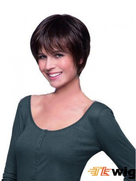 Cropped Boycuts Lace Front Hand Tied Human Hair Wigs UK