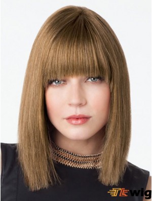 Lace Front Shoulder Length Straight Brown Comfortable Bob Wigs