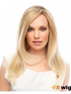 18 inch Blonde Long Layered Straight Designed Lace Wigs