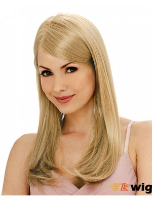Straight Layered Monofilament Blonde No-Fuss Long Wigs