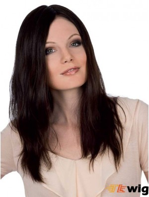 Cheapest 18 inch Auburn Long Without Bangs Straight Lace Wigs