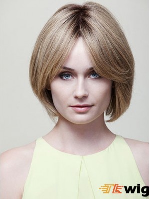 Bobs Chin Length Blonde Straight 10 inch New Human Hair Wigs