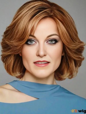 Auburn 100% Hand-tied Remy Human Hair 12 inch Bob Wigs